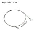 thumbnail image 2 of Unique Bargains 2mmx50cm Stainless Steel Lanyard Cable Eyelets Ended Wire Rope 10 Pack, 2 of 5