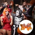 thumbnail image 3 of Unique Bargains 1 Pc Duckbill Clip Halloween Sequins Pumpkin Hair Clip for Women Orange, 3 of 5