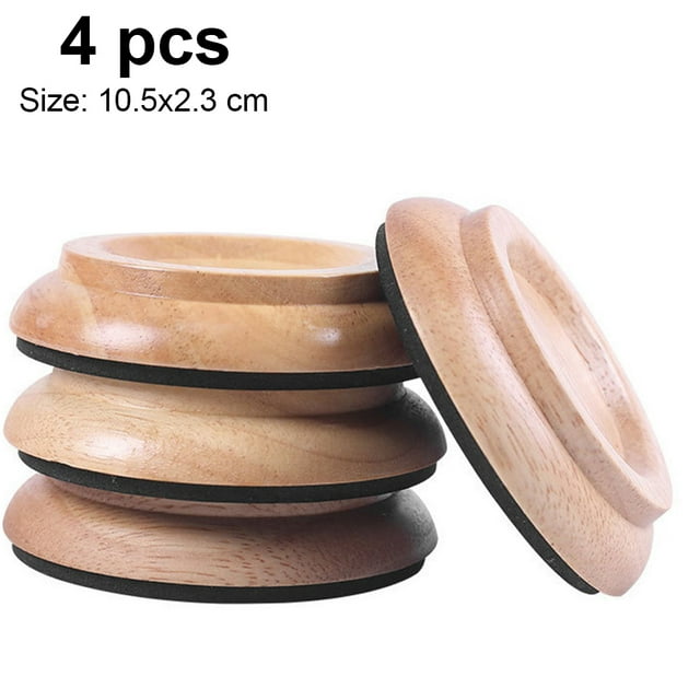 4pcs Small Foot Pad /3pcs Large Foot Pad Solid Wood Vertical Grand Piano Foot Pad Shock-Proof, Pressure-Resistant, Sound-Proof, A