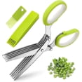 thumbnail image 1 of Kitchen Herb Scissors Stainless Steel 3pcs 5 Blade, 1 of 5