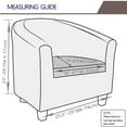 thumbnail image 3 of AIGIA Club Chair Covers Slipcover 1Piece Leaf Jacquard Stretch Tub Chair Cover Barrel Chair Covers Couch Furniture Protector, 3 of 10