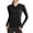 Black, variant on Trendfront Womens Hooded T Shirts V Neck Long Sleeve Solid Color Slim Fit Lightweight Workout Running Yoga Athletic Tee Tops