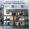 thumbnail image 5 of 48" Adjustable Workbench with Pegboard,Heavy Duty Steel Work Bench with Lockable Wheels,Metal Rolling Work Table,3-Tier Metal Tool Storage Bench for Garage,Warehouse,Workshop, Home,Basement, 5 of 8