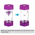 thumbnail image 4 of Temporizador de arena de 1 minuto Uxcell, reloj de arena pequeño hexagonal, cuenta regresiva de vidrio de arena morado, 4 of 5