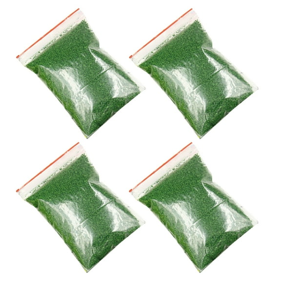 WHAMVOX 4 Packs Green Artificial Grass Powder for Miniature Landscapes Model Railways and Fairy Gardens