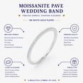 thumbnail image 2 of JeenMata 0.25 Carat Moissanite Classic Round Cut Pave Accented Wedding Band in 18K Yellow Gold Plating for Women, 2 of 9