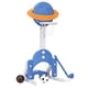 thumbnail image 1 of Canasta de Baloncesto Costway Altura Regulable para Niños Azul y Gris 57 x 57 x 111-151 cm con Pelota de Baloncesto Fútbol y de Golf, 1 of 9
