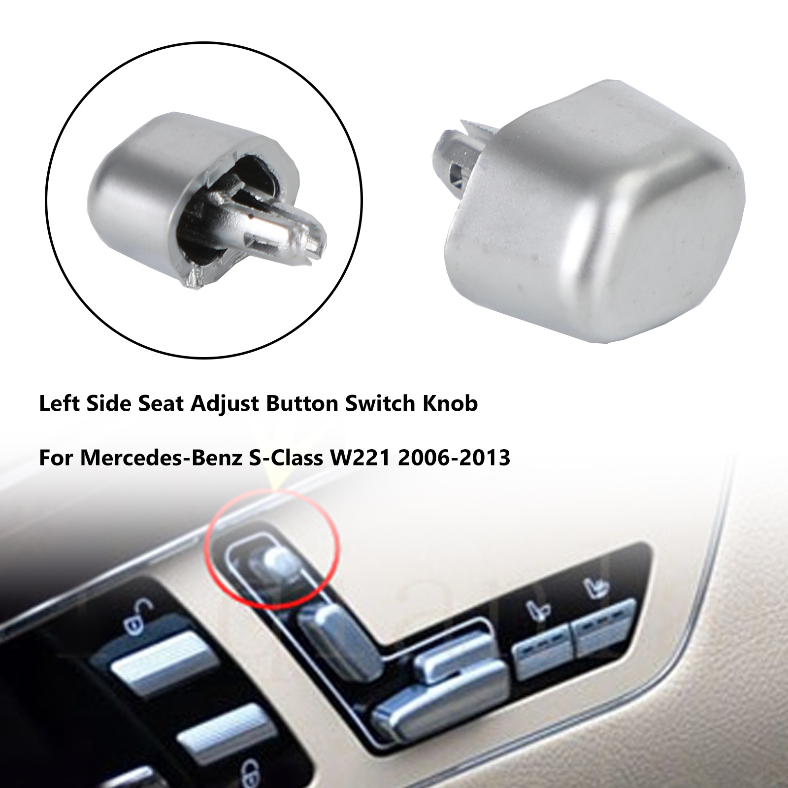Left Seat Pillow Adjust Button Switch Knob For Mercedes Benz SClass