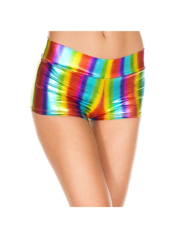 Rainbow Zig-Zag High Cut Booty Shorts main image 1