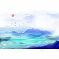 thumbnail image 3 of Idea4wall 4pcs Chinese Style Landscape Peel and Stick Wallpaper Removable Wall Murals Large Wall Stickers for Home Decoration, 66"x24", 3 of 5