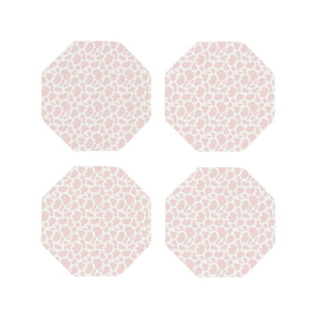 

Matuu Cow 1 for Cup Coasters Set of 4 Leather Coasters Desk Coasters for Office Measures 4” x 4”-Octagon