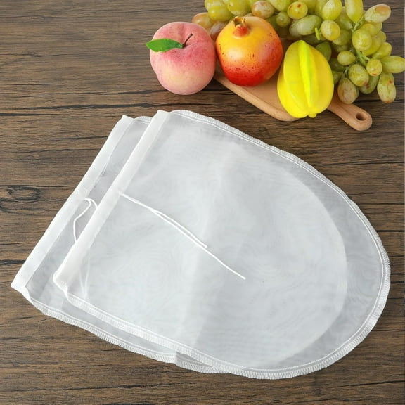Premium Nut Milk Bag, Food Grade, Strong & Durable Reusable Almond Milk Maker Bags & All Purpose Fine Mesh Nylon Cheesecloth Strainer, 1 Pcs, 12x10"