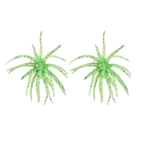 YIFAEUX 2Pcs 6CM/1.9G Soft Sea Urchin Lure with Swimming Skirts Colorful Artificial Bait Saltwater Freshwater Bass Trout Snakehead Fishing Accessories