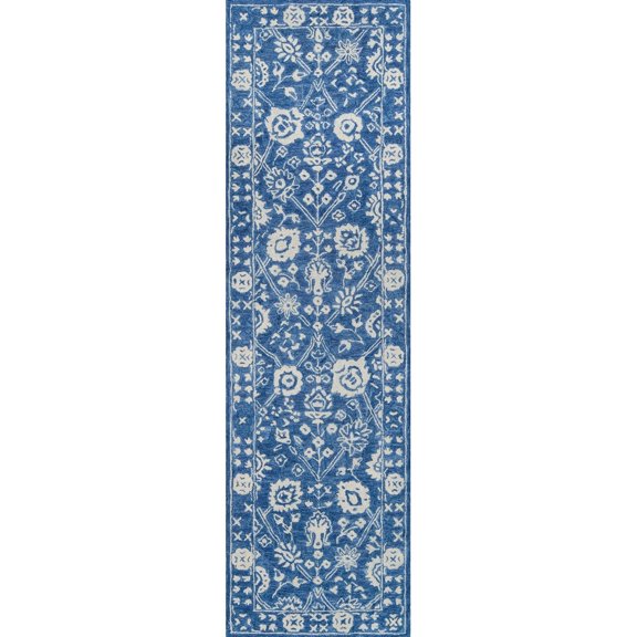 Momeni Cosette Wool Hand Tufted Blue Runner 2'3" X 8'
