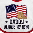 thumbnail image 4 of Inktastic Military Daddy Always my Hero Boys or Girls Baby Bib, 4 of 4