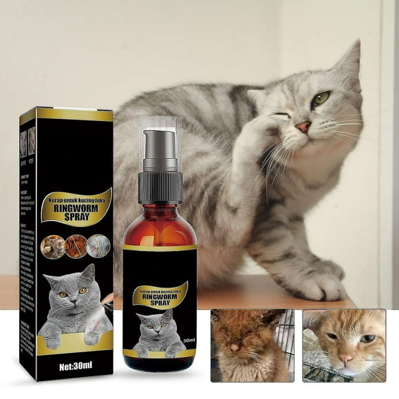 Pet Mite Removal Spray Multipurpose Cat Dog Ringworm Fungus Treatment Spray Itch Relief Spray For Cats Dogs