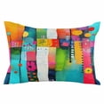 thumbnail image 2 of Colorful Geometric Queen Size Pillow Cover, Pillowcase Protectors with Zipper, Breathable Decorative Throw Pillow Case Cover, Modern Artwork Abstract Pillow Shams for Couch Sofa 20x30Inch, 2 of 8