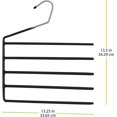 thumbnail image 2 of Whitmor 6021-199 Ebony Chrome Deluxe 5 Tier Slack Hanger, 2 of 2