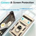 thumbnail image 2 of KOMI for Pixel 7 Pro Case, Google Pixel 7 Pro Case with 2 HD Screen Protector + Slide Camera Cover, Magnetic Ring Holder Kickstand [Military Grade Shockproof] Case for Pixel 7 Pro 6.7", Gold, 2 of 5