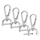 thumbnail image 1 of Ganchos de clip giratorio Uxcell [4 piezas] - Clip de llavero para hacer llaveros - [Plata - 1.91 IN] Clip en D de aleación de zinc Hardware de cordón, 1 of 6