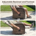 thumbnail image 6 of Gymojoy 5-Piece Patio Furniture Set with Swivel Recliner Chairs, Sofa and Coffee Table, Outdoor Wicker Patio Conversation Set with Adjustable Backrest & Footrest, 6 of 14