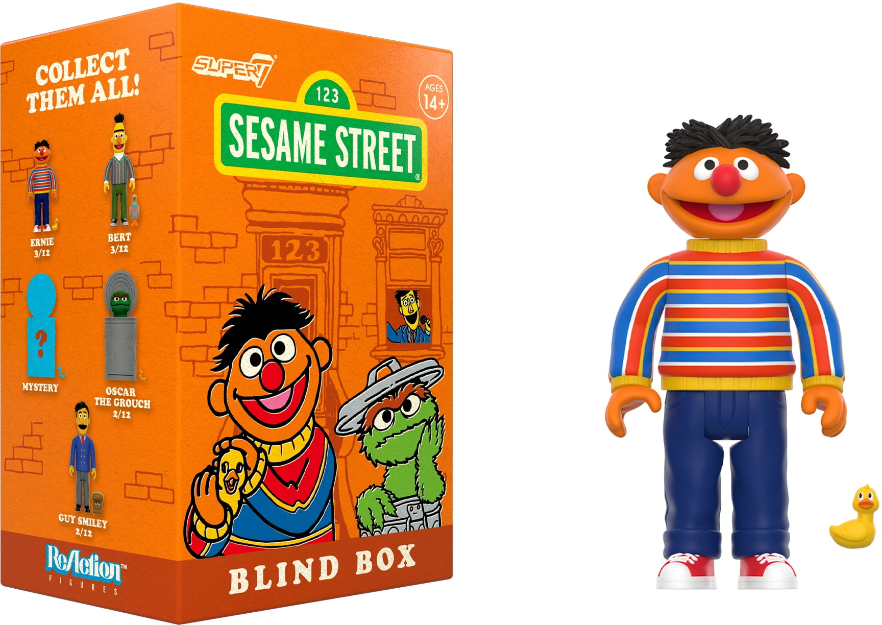 Super7 - Sesame Street - Reaction Blind Box Wv3 - 12pc Flat