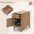 thumbnail image 3 of Costway 2 PCS End Table with Charging Station Flip Top Bedside Table with USB Ports & Outlets, 3 of 10