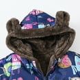 thumbnail image 5 of NAISIBABY Winter Jacket for Boys Girls, Cute Prints Plush Thicken Zip Up Kids Hooded Outwear Dark Blue 3-4T, 5 of 8