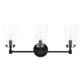 thumbnail image 3 of Safavieh Lonsen 3 Light Mid-Century Vanity Sconce, Matte Black, 3 of 6