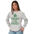 thumbnail image 4 of Funny St Patricks Paddy is the Daddy Women's Long Sleeve T Shirt Brisco Brands S, 4 of 6