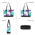 thumbnail image 6 of FORMRS Canvas Laptop Tote Bag for Women with 15.6" Computer Compartments Shoulder Handbag, Green Drawing, 6 of 7