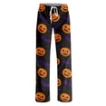 thumbnail image 4 of Halloween Pajamas Pants for Women Funny Pumpkin Soft Lounge Pj Bottoms Elastic Waist Drawstring Holiday Women's Sleepwear Hot Pink XL, 4 of 5