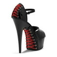 thumbnail image 2 of Pleaser Women’s Adjustable Strap High Heel Sandals, Open Toe Black, 12, 2 of 3
