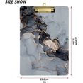 thumbnail image 2 of FMSHPON Black Grey Marble Clipboard Hardboard Wood Nursing Clip Board and Pull for Standard A4 Letter 13x9 inches, 2 of 7