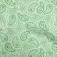 thumbnail image 1 of oneOone Cotton Jersey Green Fabric Asian Paisley Sewing Craft Projects Fabric Prints By Yard 58 Inch Wide, 1 of 5
