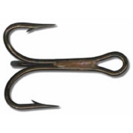 UPC: 0023534385283 | Mustad 3592BLN-6-24 Kingfish Treble Hook Size 6 4X Strong Ringed Eye