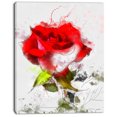 thumbnail image 2 of Impression sur Toile Florale Rose Dessinée à la Main, 2 of 3