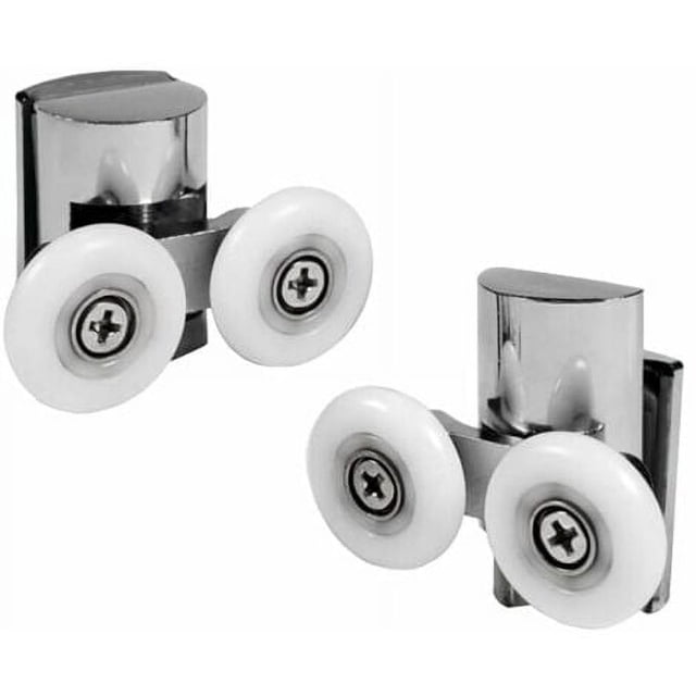 EcoNesxp Rouleau de Douche en Alliage de zinc Diamètre 23 mm Rouleau de Douche en Alliage de zinc Pièce Rouleau Supérieur et Inférieur double Rouleau mm 23 mm 2 Pcs Rouleau Supérieur et Inférieur