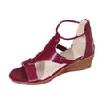 thumbnail image 2 of Ticikt Fashion Platform Sandals Strappy Open Toe Summer Casual Walking Shoes, 2 of 7