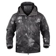 thumbnail image 1 of Chaqueta táctica de camuflaje con capucha para hombre, para otoño e invierno, para exteriores, estilo militar, softshell, forro polar, impermeable, resistente al viento, cálida, para caza y sende, 1 of 5