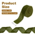 thumbnail image 2 of Uxcell Velvet Ribbon for Gift Wrapping 1-1/2" x 3 Yard Handmade Frayed Vintage Ribbons Grass Green, 2 of 6