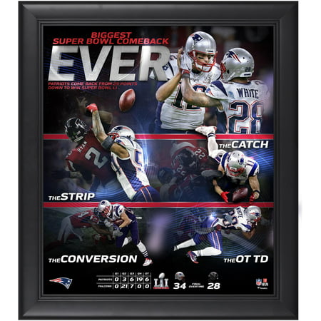 New England Patriots Super Bowl LI Champions Framed 15'' x 17'' Biggest Comeback Ever