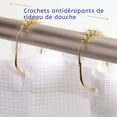 thumbnail image 5 of Juego de 12 ganchos anchos para aros de cortina de ducha de acero inoxidable. Accesorios de baño esenciales Anillos de cortina de alta calidad., 5 of 5