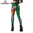 thumbnail image 3 of NADANBAO-Leggings con estampado de caramelo para mujer, pantalones de copos de nieve de Feliz Navidad, pantalones elásticos de cintura media, medias sexys para entrenamiento físico, 3 of 5