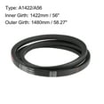 thumbnail image 2 of A1422/A56 V Belt 56-inch Inner Girth, A-Section Rubber Drive Belt 2pcs, 2 of 4