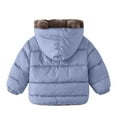 thumbnail image 5 of PINQI Kids Cartoon Snowsuit Toddler Boys Girls Winter Coat Bear Ears Hooded with Pocket Jacket Two 𝑺𝒊𝒅𝒆𝒅 Wear Thicken Windproof Zipper Warm Outwear, 5 of 5