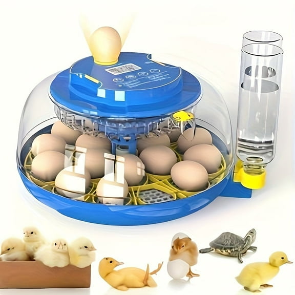 18 Egg Incubator with Automatic Egg Turning and Humidity Control, 360° View Auto Water Adding, Egg Candler Incubators for Hatching Eggs for Chicken Ducks