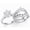 A-Wedding Ring Set, variant on SFTING Wedding Rings for Women Moissanite 3CT Round Cut Engagement Ring Enhancer Silver 18K Plated Wedding Band Size 7