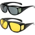 thumbnail image 1 of Lunettes de Vision Nocturne UV400 s'Adaptent sur Lunettes de Prescription Protection Conduite, 1 of 5