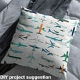 thumbnail image 2 of Feelyou Teal Airplane Boys Fabric by the Yard 10 Yards, Cartoon Vehicle Sewing Fabric, Fighter Jet Home Decor Fabric by the Yard, Luxury Bedroom Decor, 2 of 6